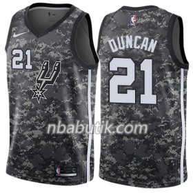 NBA Mænd Trøje San Antonio Spurs Tim Duncan 21 Nike City Edition Sort Swingman